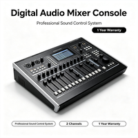 Système de contrôle du son numérique professionnel, console de mixage audio numérique à 2 canaux pour sonorisation en direct, garantie d'un an