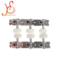 HUASHENG Sliver Chrome Finish Metal Plastic Electric Guitar Tuning Pegs Premium Quality 2 Piece Machine Heads Bass Accessories