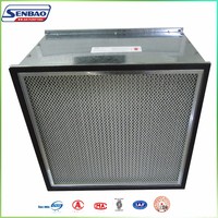 Filtre HEPA H13 H14 en boîte, haute efficacité, construction en papier d'aluminium pour le flux d'air des salles blanches FFU