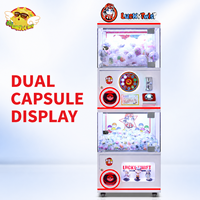 Distributeur de capsules à double compartiment avec panneau de boutons LED pour salles d'arcade et centres de divertissement familial