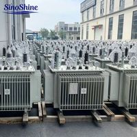 Transformateur de distribution triphasé entièrement étanche en acier au silicium à pertes ultra-faibles S13-M, immergé dans l'huile, 10 kV 0,4 kV, bobinage en cuivre