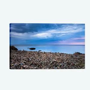 Modern Home Decor Wall Artwork Seascape Blue Sea Beach Digital Pictures Canvas Printing