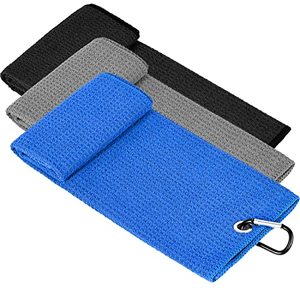 Latest Design Microfiber Waffle Quick-Dry Custom Logo Magnetic Golf Towel With <b>Hook</b> - Product Image 3