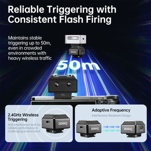 ZENIKO T1 무선 미니 플래시 트리거 <span class=keywords><strong>2.4GHz</strong></span> 무선 범용 핫슈 트리거 소니 ZV1 니콘 Z30 라이카 Q3 호환 - Product Image 4
