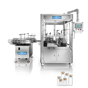 CYJX Automatic Capping Labeling Crimping Plastic Glass Vial Filling Machine