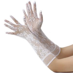 Guanti da Glitter da Opera anni '80 con manica a rete nera nuda - Product Image 3