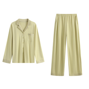 <span class=keywords><strong>Pigiama</strong></span> Invernale da <span class=keywords><strong>Donna</strong></span> Casual Traspirante in <span class=keywords><strong>Cotone</strong></span> Modal a Maniche Lunghe con Pantaloni e Colletto a Risvolto, Spessore Medio, Set per Casa - Product Image 5