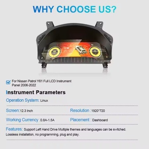 NaviHua LCD Instrument Digital Cluster Dashboard Auto <b>Speedometer</b> Virtual Cockpit LCD Dashboard <b>for</b> Nissan Patrol Y61 2006 2022 - Product Image 3