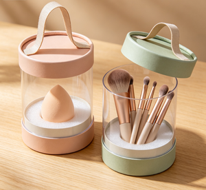 Cylinder Eco-Friendly Paper Tube Packaging with Transparent PVC for Cosmetic Brushes <b>Mascara</b> & Makeup Tools - Product Image 1