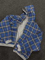 Nouvelle collection Automne Hiver 2026, style transfrontalier Europe-Amérique, décontracté ample pour la mode, à capuche zippé, patchwork à carreaux réversible