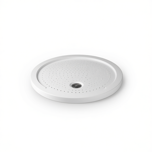 Plato de Ducha de Cerámica en Esquina de 80 x 80 cm, Altura 6 cm, con Desagüe para Baño - Product Image 3