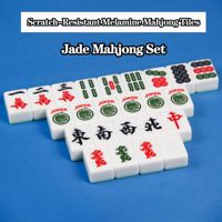 Prix usine Table Mah jong Tuiles Mélamine Résistant À L'usure Chinois Mahjongg Jeu Ensemble pour Le Divertissement