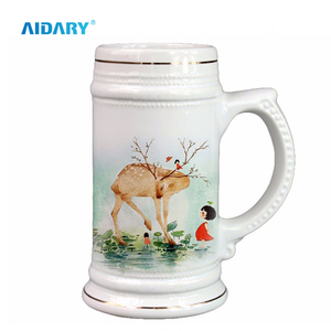 Nhà sản xuất bán buôn cao cấp 22oz thăng hoa gốm bia <span class=keywords><strong>Mug</strong></span> với Vàng <span class=keywords><strong>Side</strong></span> giọng-Bền thực phẩm cấp gốm <span class=keywords><strong>Mug</strong></span> - Product Image 4