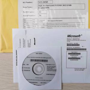 Clé d'activation en ligne à vie pour SQL Server 2022 Standard <span class=keywords><strong>Internet</strong></span> DVD Pack, 100 % en ligne, clé CAL illimitée pour serveur central, en anglais, pour clé à vie en stock - Product Image 1
