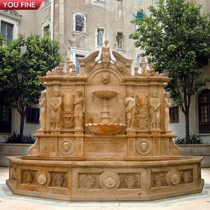 <span class=keywords><strong>Fontaine</strong></span> d'eau murale <span class=keywords><strong>de</strong></span> jardin Semi-circulaire, <span class=keywords><strong>bassin</strong></span> d'extérieur <span class=keywords><strong>de</strong></span> luxe avec Design <span class=keywords><strong>de</strong></span> coque en marbre, - Product Image 3