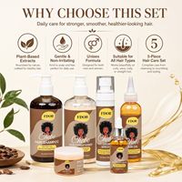 Kit Professionnel de Soins Capillaires pour Cheveux Bouclés et Abîmés (Cheveux Africains), Hydratation, Réparation, Anti-Chute, Repousse et Coiffage