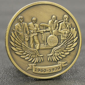 Pièce commémorative de groupe de rock britannique, Ailes d'ange, Bronze antique, Découpe, Plaqué or, Pièce de guitariste, Mode et amour - Product Image 2