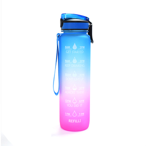 Botella de agua Kangen de plástico de 1 litro sin BPA disponible con logotipo personalizado - Product Image 1
