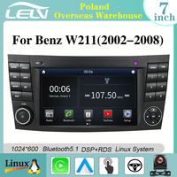 Navegación GPS WiFi para Benz W211 (2002-2008), Reproductor Multimedia Linux, Audio para Auto Inalámbrico de 7 Pulgadas
