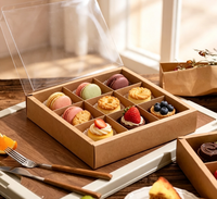 Boîte à pique-nique en papier kraft écologique, plateau à emporter avec séparateurs pour charcuterie, en-cas, fruits et sandwichs, biodégradable