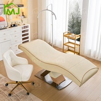 Table de massage en cuir PU pour soins du visage, lit de beauté incurvé pour salon de tatouage et extensions de cils