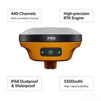 Ensemble GNSS RTK V200 Base et Rover, 1408 Canaux, Repérage par Réflexion, 60 °   Instrument de mesure d'inclinaison IMU, Radio Farlink 10 km, Équipement de relevé professionnel