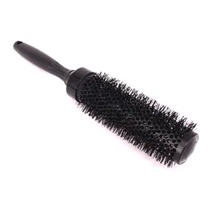 Extra Long Round Hair Brushes Private Label Black Ceramic Coating Nano Technology Ionic Hair Brush