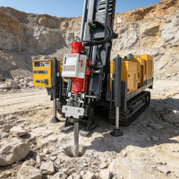 Machine de forage diamantée sur chenilles, foreuse hydraulique pour exploration géologique jusqu'à 2000 m de profondeur