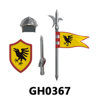 G0149 Mini Bloques de Construcción, León, Cuervo, Dragón, Halcón Negro, Caballero Medieval, Ladrillos de Plástico Educativos Coleccionables para Niños, Juguetes de Regalo