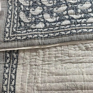 Handloom Luxury DesignPrint Patchwork Duvet Vintage Style Queen Size Cotton KanthaQuilt Soft Reversible Winter <b>Blanket</b> for Hotel - Product Image 1