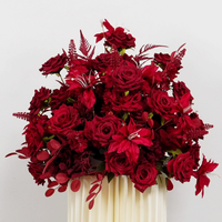 Grandes fleurs artificielles classiques, bouquet de fleurs artificielles au toucher réel pour centre de table de mariage, fête, décoration de la maison et de la table
