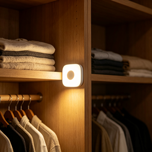 1W Light Sensing Night Light Wireless Rechargeable Led Sensor <b>Lamp</b> No Wiring Required for Indoor Cabinet Lighting - Product Image 1