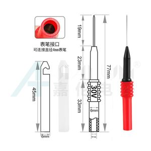 Jialun đầy đủ cách nhiệt an toàn xuyên Multimeter Đầu dò 4mm ổ cắm không phá hủy hình ảnh kim đặt công cụ điện - Product Image 5