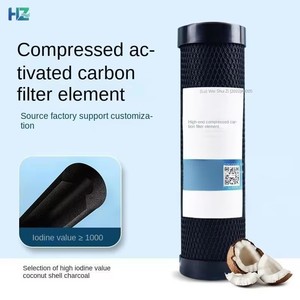 Cartucho de Filtro Comprimido de Carbón Activado de Alto Valor de Yodo CTO de 10 Pulgadas, Cáscara de Coco, Más de 1000 CT - Product Image 5