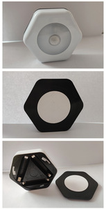 Luz Nocturna <span class=keywords><strong>Hexagonal</strong></span> con Sensor de Movimiento <span class=keywords><strong>PIR</strong></span>, Adhesivo 3M para Montaje, Funciona con Batería Triple AAA, Luz Cálida Suave SMD - Product Image 3