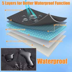 Tissu Oxford imperméable à l'eau anti-rayures 5 couches 600D avec rabats latéraux siège avant Protection complète chien housse de siège de voiture - Product Image 3