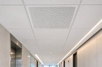Grille de ventilation de plafond en plastique ABS JM-613 595x595mm, grille de retour d'air blanche pour plafond à barre en T