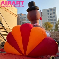 Dinde gonflable géante pour la publicité en extérieur, modèle de mascotte animale de 3 m/6 m, poulet gonflable pour la décoration du jour de Thanksgiving