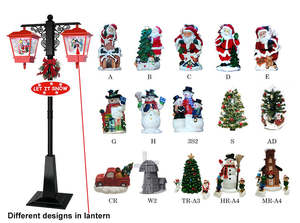 <span class=keywords><strong>Farola</strong></span> Doble Vintage Navideña con Nieve y Luces LED Blancas Cálidas - Product Image 3