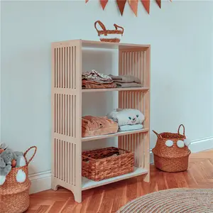 Estantería de juguete Montessori para niños, mueble de madera