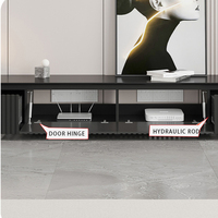 Meuble TV de salon chambre à coucher moderne et minimaliste pliable avec montage au sol Dimensions personnalisées Couleurs Console multimédia Approvisionnement d'usine