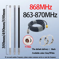 Antenne de base extérieure étanche en fibre de verre double bande VHF UHF 144/430 MHz avec support de montage et kit de plan de terre pour radio bidirectionnelle