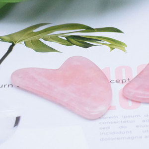 Planche de <span class=keywords><strong>Massage</strong></span> en pierre de Jade Gua sha, naturel, Quartz Rose, plaque de Guasha, grattoir, outils pour le cou, le dos et la peau - Product Image 2