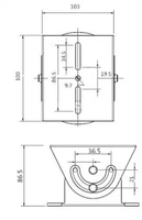 Grande qualité 10kgs capacité extérieure bec de canard support 2 axes Pantilt support de montage Cardan Joint pour caméras de vidéosurveillance accessoires