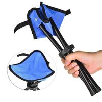Tabouret pliant triangulaire facile à transporter, stable à 3 pieds, siège de pêche extérieur robuste, petit tabouret portable pour le camping