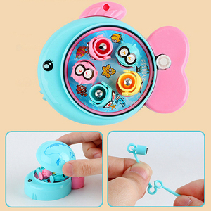 Portable <b>Plastic</b> Clockwork Fishing Toy Board Game with Fish <b>Rod</b> for Kids-Interactive Relaxing Game - Product Image 6