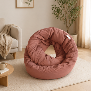 Custom Infinity Pillow Soft Travel Neck Support Scarf for Home Sleep Rest Terracotta OEM ODM Home Travel Neck Pillow - Product Image 1