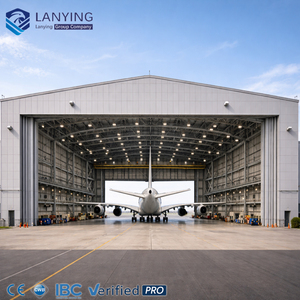 Structure préfabriquée industrielle en acier Hangar d'avion Bâtiment d'atelier avec conception pour l'aéroport ou le stockage Jet privé - Product Image 1