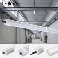 Lumière LED Tri-Proof à batterie de secours 170lm/W, 1200mm, 35W, 40W, IP65, rechargeable, pour couloir, escalier