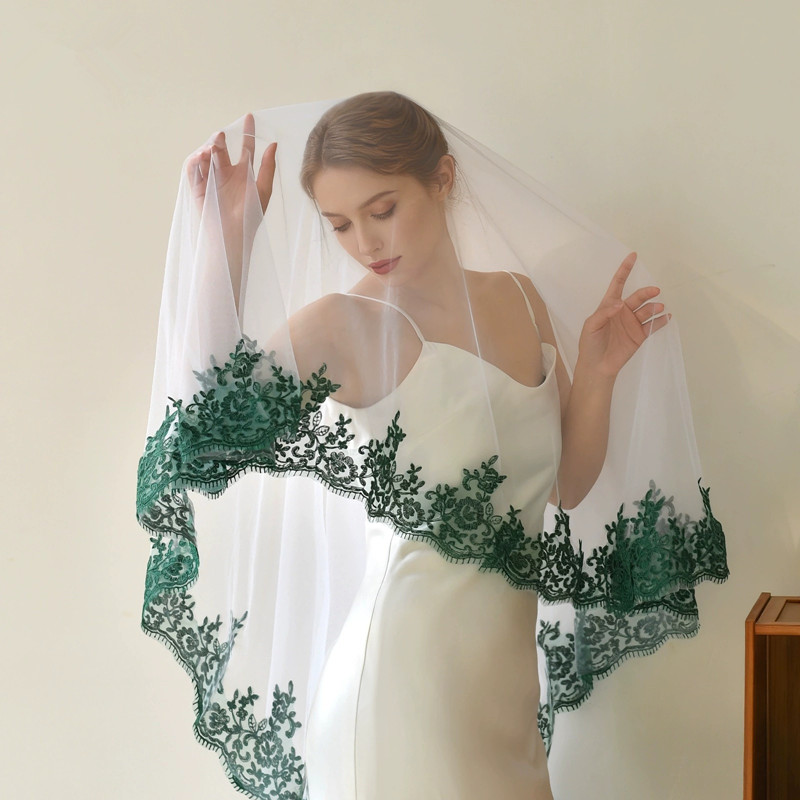 slim fit dress slacks IVY Off the Rack Unique Green Wedding Dress – Catherine Langlois main image 1